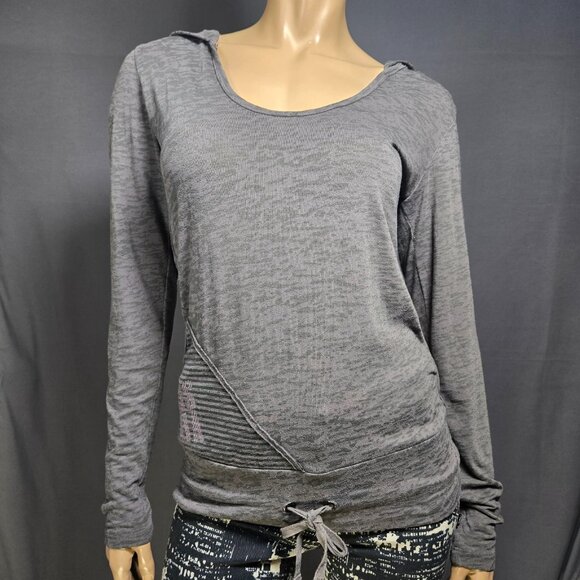 Y2K Joshua Perets Grey Pink Fitted Hoodie Size M Emo Scene Indie Sleaze 2000s - Picture 6 of 9